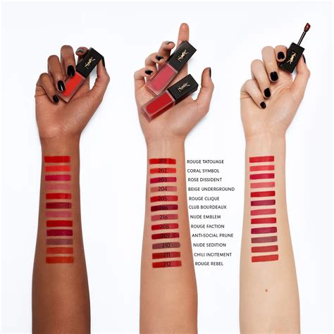 ysl tatouage couture velvet cream swatches|ysl lip cream.